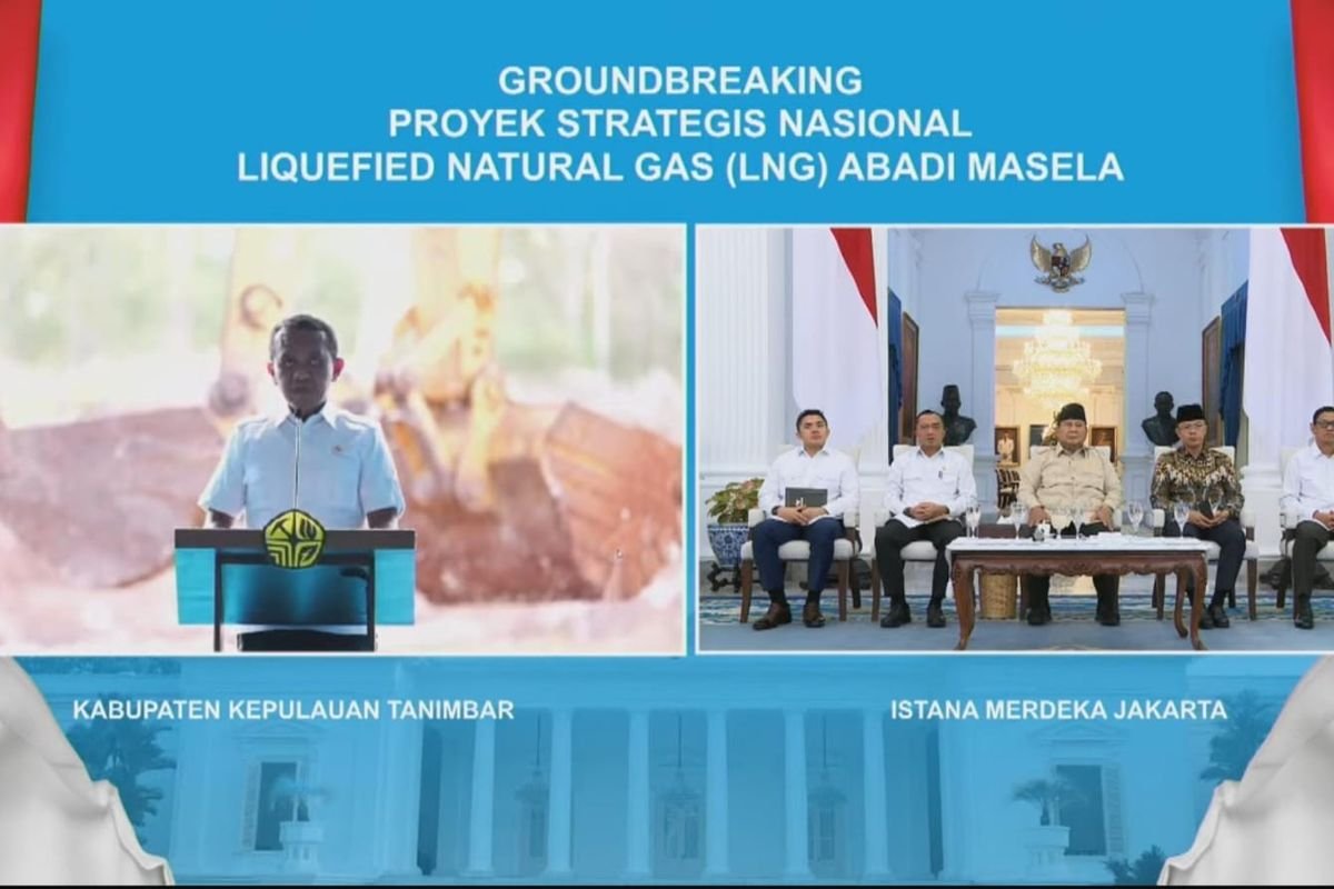 Prabowo Hadiri Groundbreaking Blok Masela Via Virtual